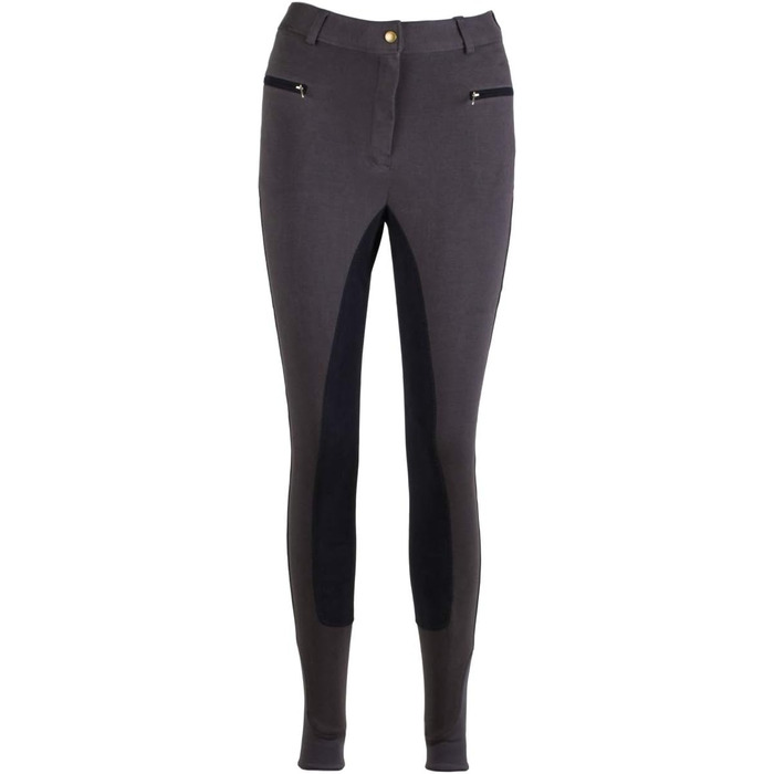 Жіночі штани для їзди верхи RL24 Vollbesatz Flex BASICLINE (36, темно-сірий/чорний)