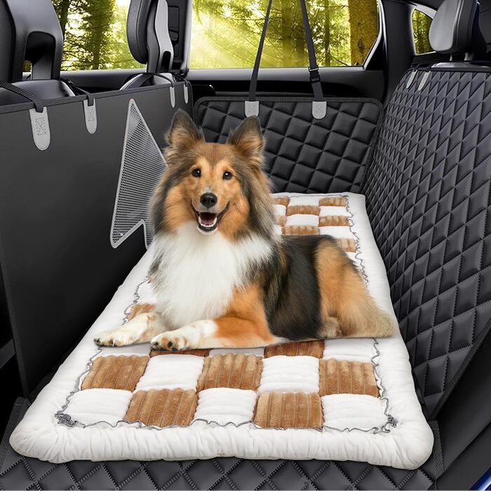 Килимок для собак у машину: водонепроникний, антиковзаючий, універсальний. Підходить для автомобіля, дивану та відпочинку на природі (світло-коричневий)