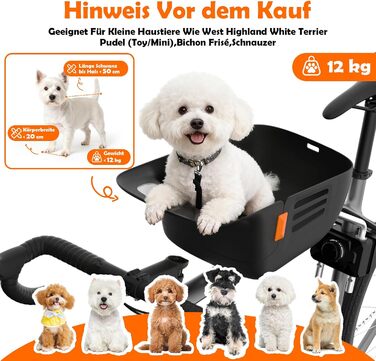 Корзина для собак на велосипед DAISTERN, до 12 кг, водонепроникна, міцна, для малих та середніх собак