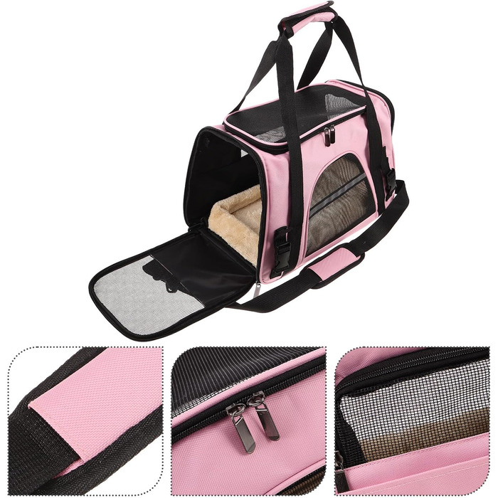 Транспортна сумка для кота Kisangel: дихаюча сітка, складана, з плечовим ременем. Підходить для подорожей та авто.