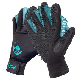 Рукавички для догляду за шерстю COOLJOB, рукавички-щітка для миття тварин, делікатна рукавичка з функцією видалення ковтунів, рукавички для видалення шерсті котів, собак, коней, кроликів (розмір M-L)