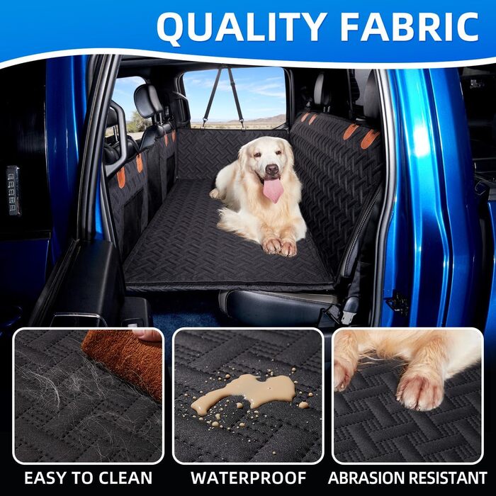 Накладка на сидіння для собак у вантажівці, подовжувач заднього сидіння, гамак для собак у вантажівці, жорстка накладка для собак, чохли на сидіння для собак, накладка на сидіння для F150/RAM1500/Silverado
