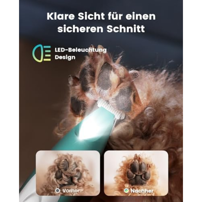 Триммер для собак Oneisall: безшумний, акумуляторний, для догляду за лапами, очима, вухами та обличчям