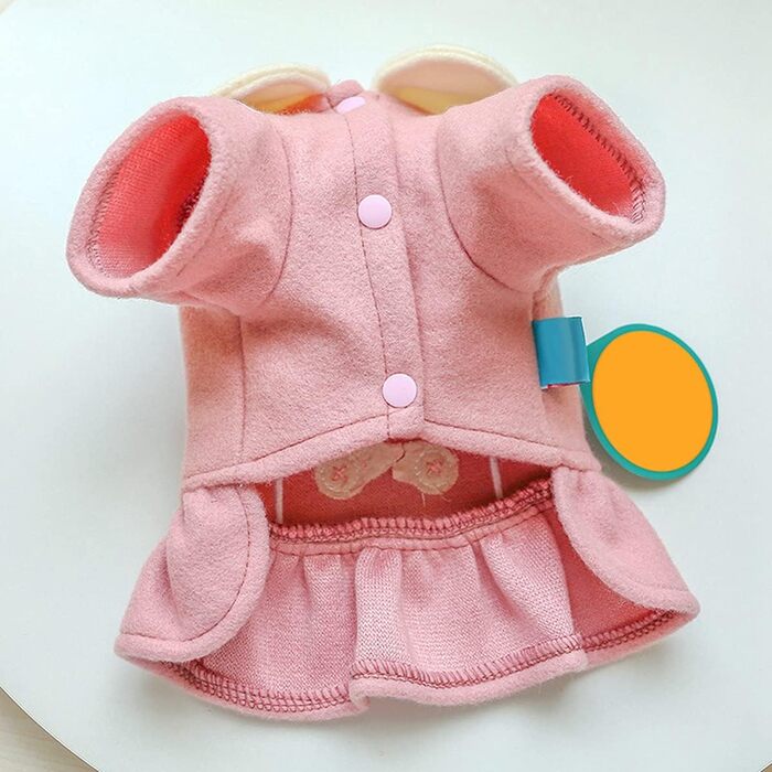 Сукня-тьюль для собак та котів, тепла зимова сукня-принцеса, рожева XS