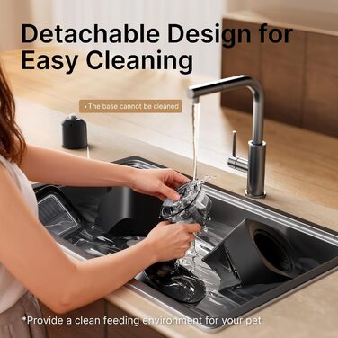 Автоматичний годівник для котів та собак з Wi-Fi, 5л, чорний. Керування через додаток, 1-10 прийомів їжі на день, 2.4GHz / 5GHz