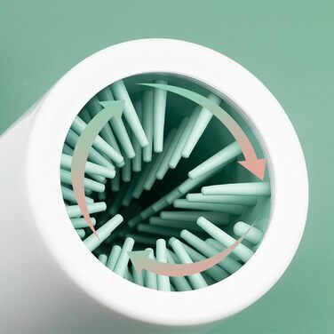 Миска для миття лап собак Tuxxjzm, витокостійкий очищувач лап для домашніх тварин, видалення бруду, щітка для лап, м'яка машина для чищення лап, покращена ефективність очищення, зелений, великий розмір