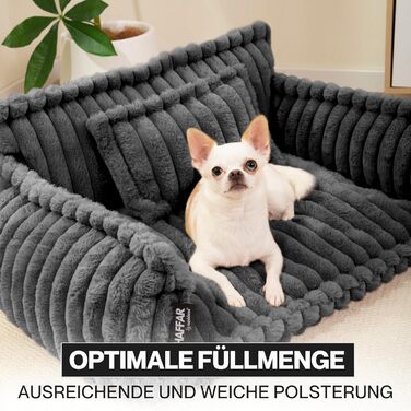 Софа для домашніх тварин Noviclass® Chaffar: ортопедична, стильна, з тканини Cord, розмір M (80 см)