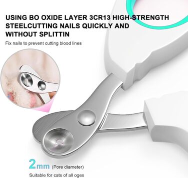 Ножиці для кігтів котів та дрібних тварин (зелені)