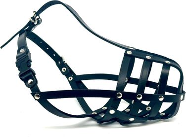 Шкіряна нашоломка для Бультер'єрів та собак з короткою мордою L&J Pets (BT0, Natural)