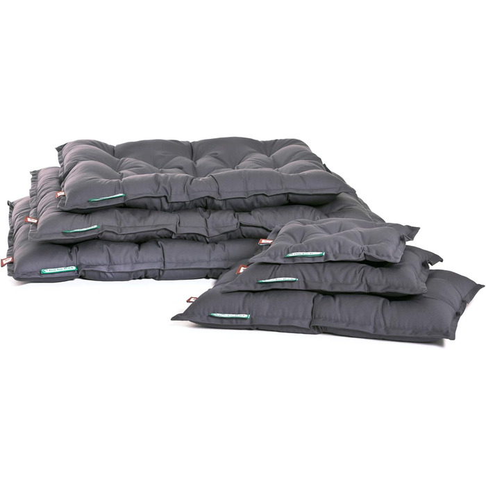 Ортопедичне собаче ліжко Doctor Bark Urban - для великих собак, 80x60 см, сірий колір, Made in Germany. Миється до 95°C.