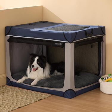 Килимок для собак BEDSURE XL - великий, сірий, 104x69x8 см. З антиковзким дном, для великих собак, з подушкою для заспокоєння.