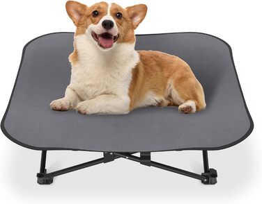 Крісло-ліжко для собак та котів 68x68x21 см, складне, підняте, з дихаючого поліестеру, для дому та саду