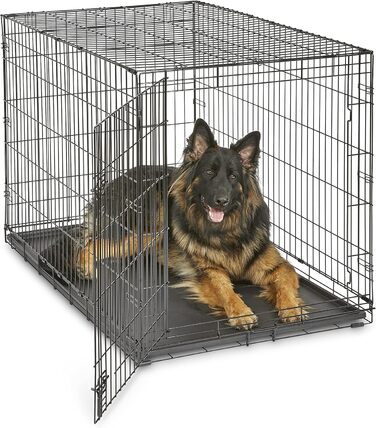 Кія Hundebox B30 - переноска для собак, 76 см, для маленьких порід, з піддоном, захистом підлоги та окремими дверима (124 x 76 x 82 см)