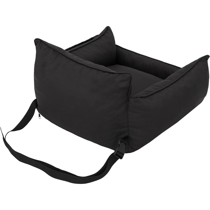 Автомобільний лежак для собак, переноска, корзина, лежанка для котів, для маленьких собак (57x55x30 см), чорний колір