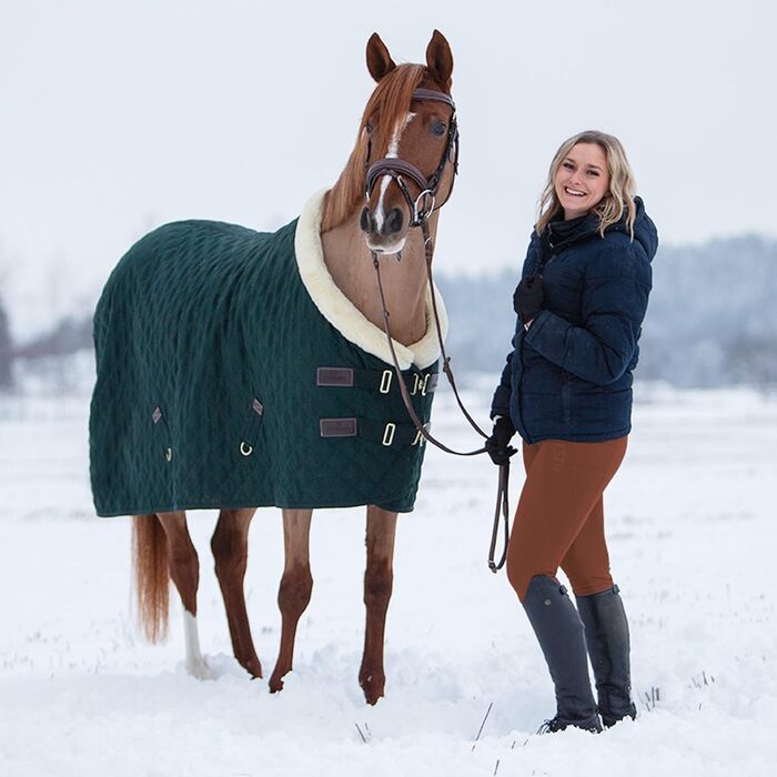 Легінси для верхової їзди зимові жіночі FitsT4 з силіконовим повним покриттям, флісовою підкладкою, кишенею для телефону та петлями для ременя (M, Іржаний)