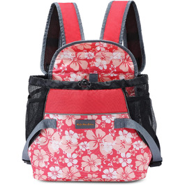 Рюкзак-переноска для кота/маленького собаки/щеня, Cinf - комфортний та безпечний транспортний рюкзак з передньою кишенею, 2.5 кг, квітковий принт