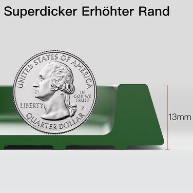 Підкладка під миску для котів та собак, силіконова, зелена, з високим бортиком