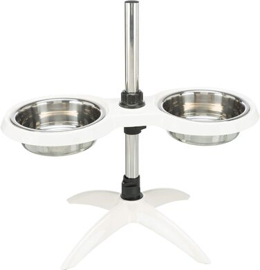 Миска для собак TRIXIE, меламін та нержавіюча сталь, подвійна, 2 × 1,6 л, діаметр 21 см