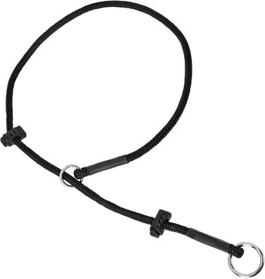 Нашийник для собак Dingo Gear, ручної роботи, міцний шнур, 2 обмежувачі, водонепроникний, для K9-тренувань, IGP, агітація, кусання, слухняність, чорний, L (S04049)