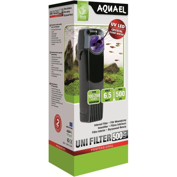 Внутрішній фільтр AquaEL 57241 з UV-стерилізатором для акваріумів 100-200 л