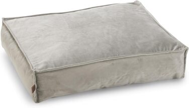 Подушка для собак Lotte Nalino, велюр, сіра, 70x55x15 см