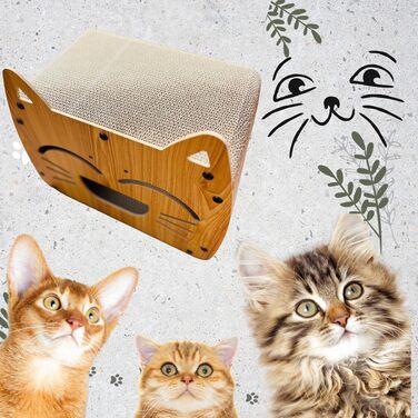 Будиночок для котів та кігтеточка Klein - екологічні меблі з картону, легкі, стабільні та компактні. Ідеально для маленьких квартир та котів будь-якого віку