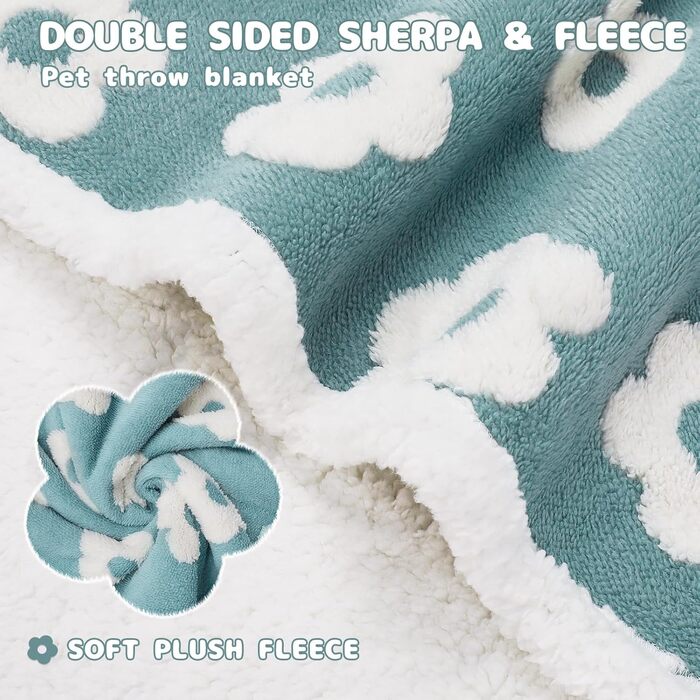 Водонепроникний коврик для собак середніх та великих порід Luciphia, теплий, м'який, з жаккардовим малюнком та Sherpa підкладкою, 85x57 дюймів (216x145 см), для захисту дивану