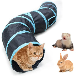 Туннель для котів Bemodst: інтерактивна іграшка-лабіринт для кошенят, кроликів, цуценят та хом'ячків (2-Way)
