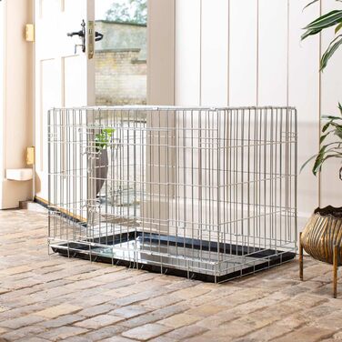Клітка для собак Lords & Labradors XL, металева, срібляста