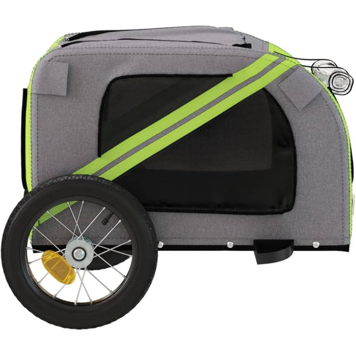 Кошик для велосипеда для собак, зелено-сірий, Oxford, вантажопідйомність 30 кг, Model 93871