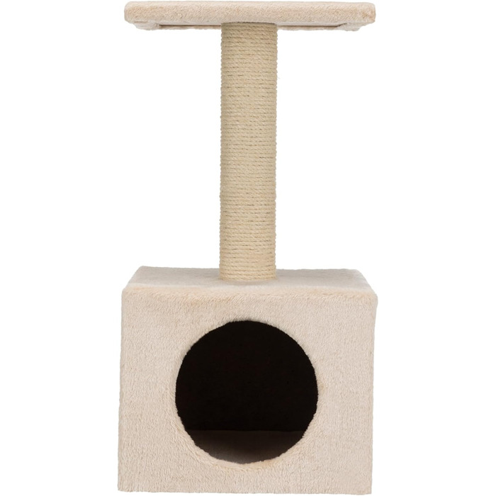 Дряпка для котів TRIXIE Zamora 60 см, бежева – котячий будиночок, зручна лежанчинка, стабільна конструкція