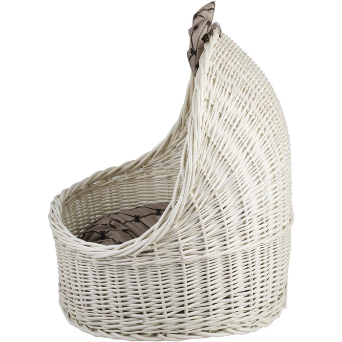 Кремова плетена хатинка для тварин з лози e-wicker24