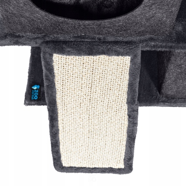 Високий когтеточка-комплекс із лежаком та стовпчиком для кігтів, вежа ZooVentus 101 — 160 см