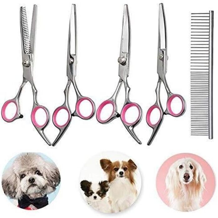 Набір для грумінгу собак та котів: професійні ножиці для шерсті, тример, гребінець, набір для стрижки
