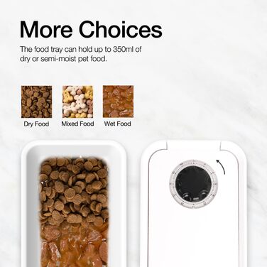 Автоматичний годівник для котів та собак ALL FOR PAWS з таймером, для сухого та вологого корму, миється в посудомийній машині