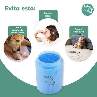 Очисник для лап собак, силіконовий, портативний, знімний, з мікрофібровим рушником, блакитний