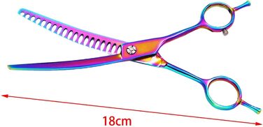 Професійна вигнута ножиці для грумінгу собак та котів, 7 дюймів
