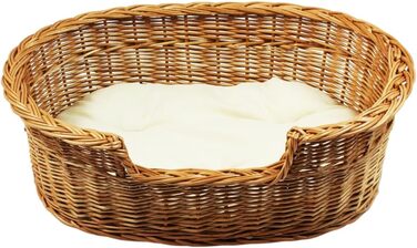 Кілимок для собак та котів з плетіння лози, 43x28x10/14 см, з подушкою Ecri