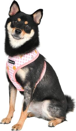 Шлейка для собак Puppia Baba, індійський рожевий, розмір Large - без нудоти та тяги, регульована