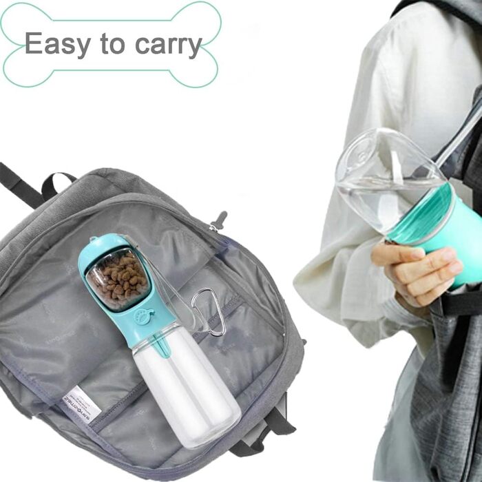 Водяна пляшка для собак на прогулянці, портативна, BPA-free, 550 мл, біла