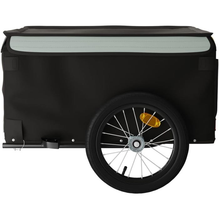 Причіп для собак, велосипедний причіп, причіп для бігу: чорний та сірий, 45 кг, сталь, легка збірка, універсальний