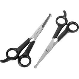 Професійна ножиці для собак з круглим кінчиком, з нержавіючої сталі, для грумінгу собак та котів, розмір 17 x 6,6 x 1,1 см