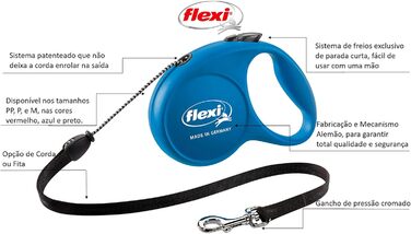 Автоматичний повідок для собак FLEXI Classic Basic M, синій