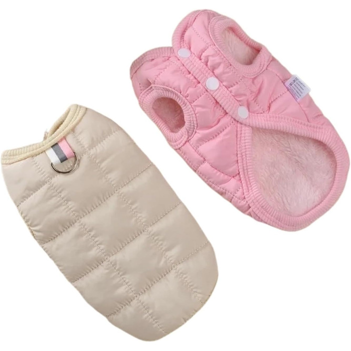 Зимовий теплий одяг для собак, вітронепроникний, утеплений жилет з флісовою підкладкою, одяг для чихуахуа та аксесуари для домашніх тварин для холодної погоди, легкий та ізольований бежевий XL