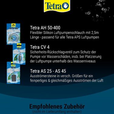 Tetra APS 400 тиха мембранна помпа для акваріумів 250-600 л, біла