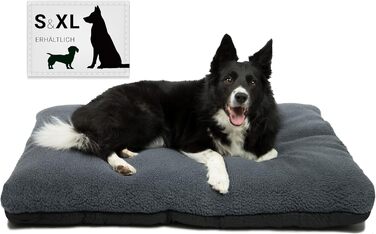 Зручне ліжко для собак та котів Zollner, сіре - 90x67x8 см, з антиковзким покриттям, можна прати до 30°C