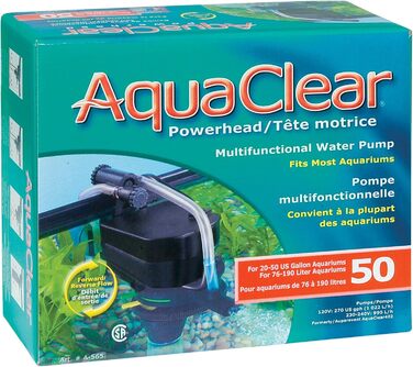 Помпа AquaClear A565 Powerhead 50 для акваріумів 76-190 л, 10 Вт, універсальна (донний, швидкий, біофільтр, циркуляційний насос)
