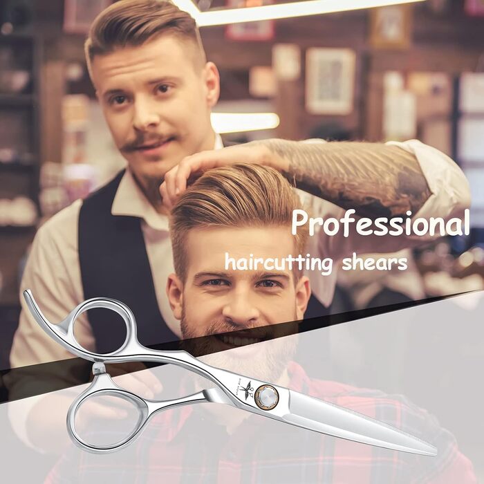 Професійні ножиці для стрижки волосся PURPLEBIRD 6 дюймів, 440C сталь, для жінок та чоловіків, прямі