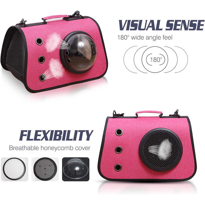 Транспортна переноска для котів та собак PETCUTE - м'яка, складана, сіра, 40x25x25 см