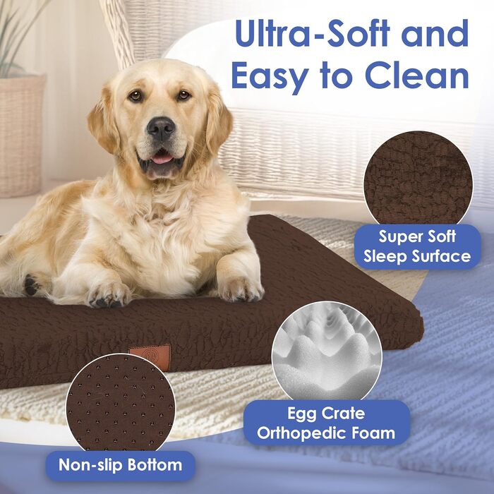 Матрац для собак American Kennel Club з memory foam, ортопедичний, 42x27 см, коричневий